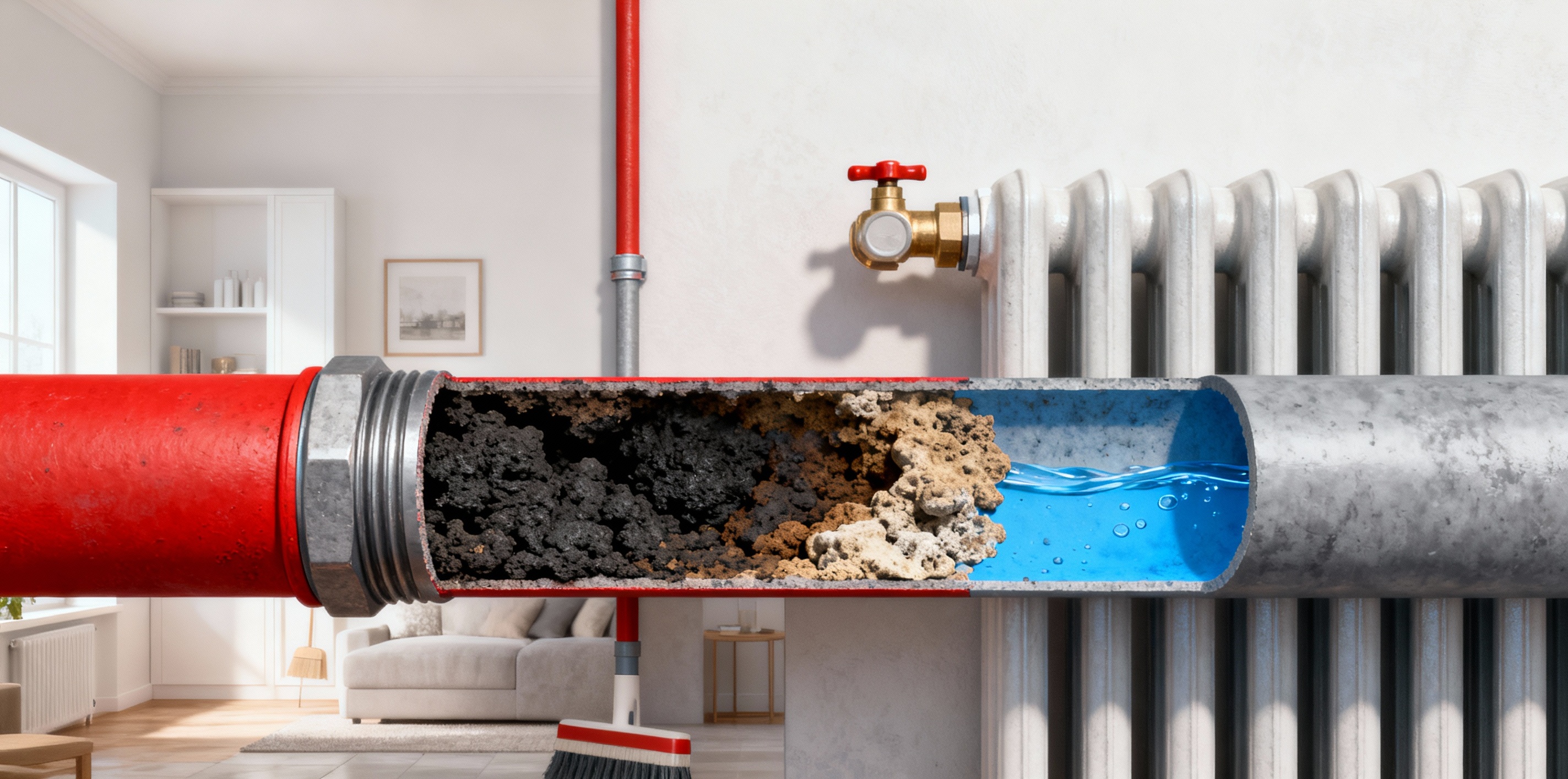 la boue dans le chauffage