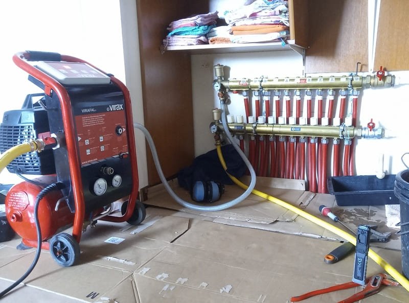 Machine raccordée sur l'installation